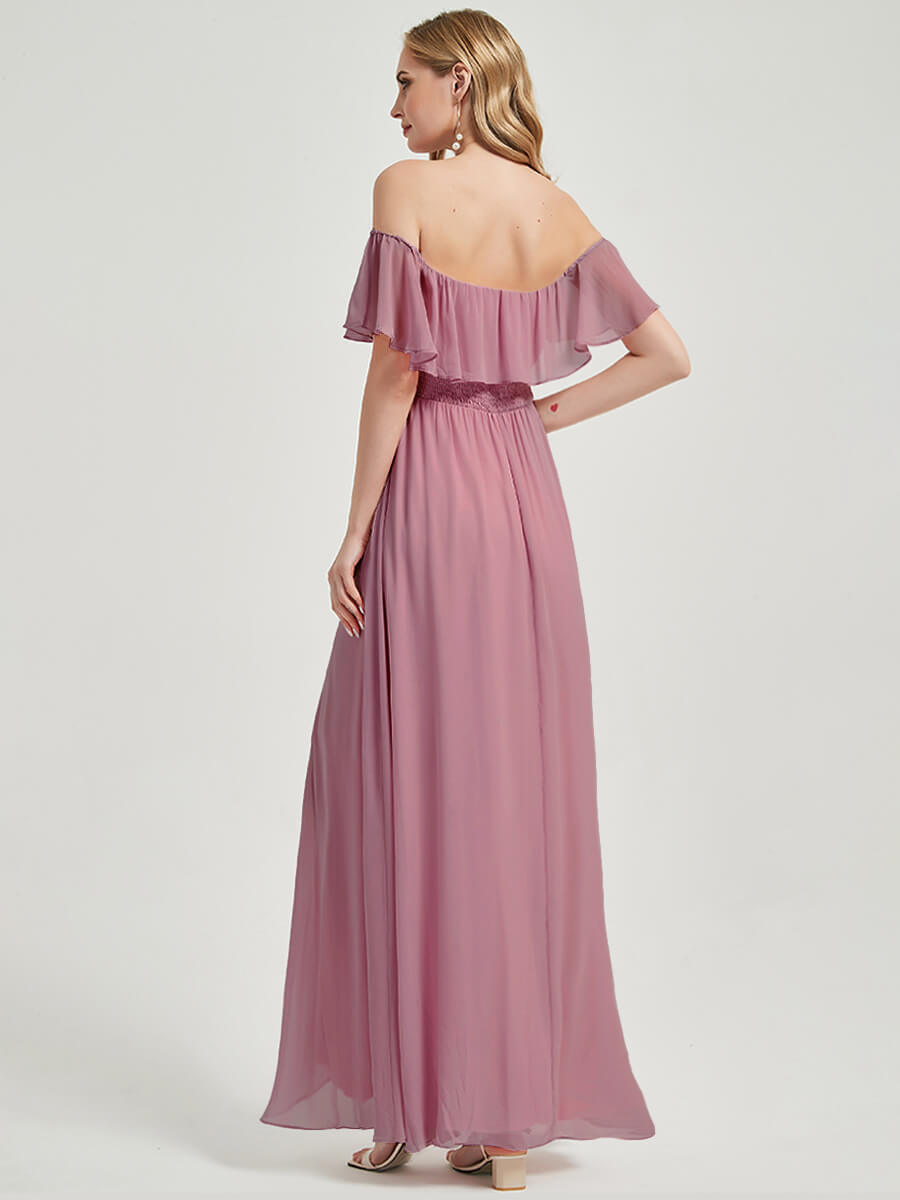 2 Ways Convertible Chiffon Bridesmaid Dress Iris