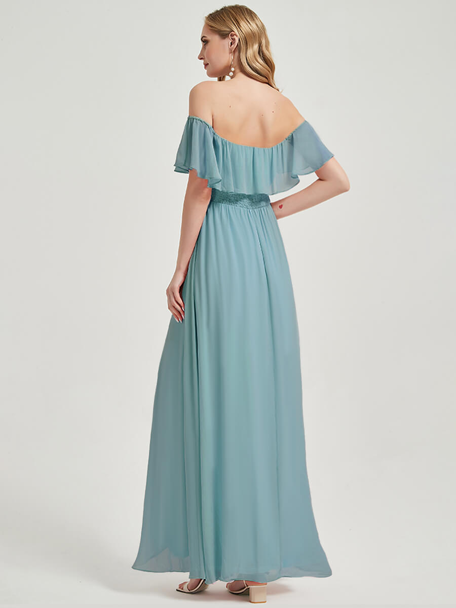 2 Ways Convertible Chiffon Bridesmaid Dress Iris