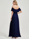 2 Ways Convertible Neckline Chiffon Bridesmaid Dress Iris