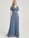 Cap Sleeve Chiffon Bridesmaid Dresses