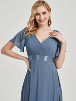 V-neck Ruffle Pleated Bridesmaid Dresses