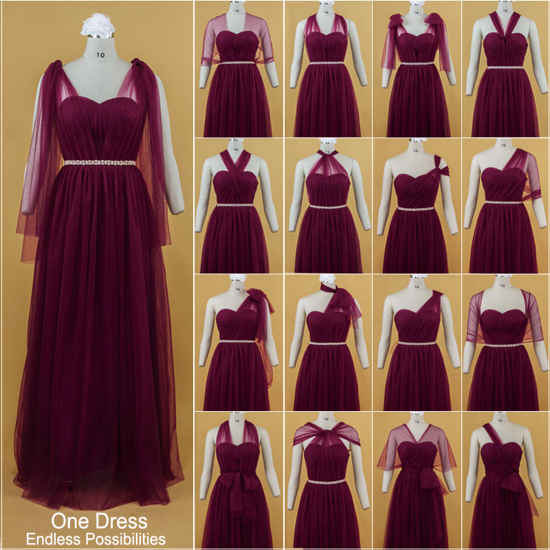 [Final Sale] Multi Way Convertible Bridesmaid Dresses-BELLA