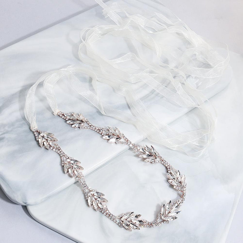 NZ Bridal Elegant Jewelry Chain Alloy Rhinestone Waist Chain Wedding Dress Accessories
