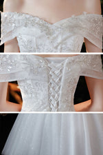 White Lace Delicate Wedding Gown for Bride A3blhh