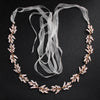 NZ Bridal Brides Waist Chain Metal Leaf Diamond Belt Wedding Dress Body Chain Bridal Accessories