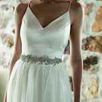 NZ Bridal Grace Sashes Handmade Rhinestone Flower Waist Chain Wedding Dress Body Chain