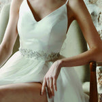 NZ Bridal Grace Sashes Handmade Rhinestone Flower Waist Chain Wedding Dress Body Chain
