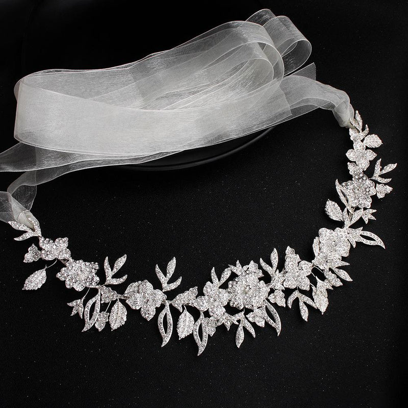 NZ Bridal Grace Sashes Handmade Rhinestone Flower Waist Chain Wedding Dress Body Chain