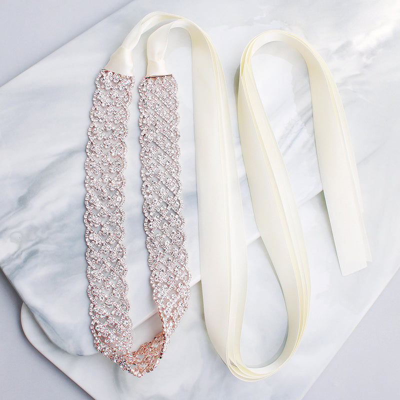 NZ Bridal Hand-studded Sashes Wedding Dress Jewelry Diamond Waist Chain Body Chain Bridal Accessories