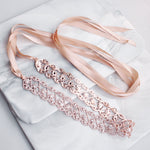 NZ Bridal Luxury Rhinestone Waist Chain For Wedding Dress Crystal Woven Belt