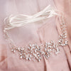 NZ Bridal Grace Sashes Handmade Rhinestone Leaf  Waist Chain Evening Dress Crystal Belt