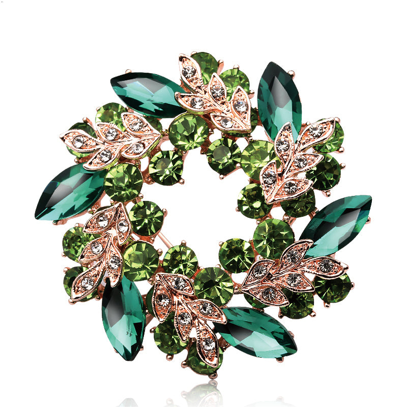 NZ Bridal Bauhinia Crystal Wedding Dresses Brooch Cardigan Pin Ornament Jewelry Rhinestones Pin