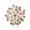 NZ Bridal Elegant Snowflake Imitation Pearls Rhinestones Crystal Wedding Brooch Pin Jewelry Accessorise