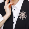 NZ Bridal Vintage Alloy Imitation Pearl Crystal Brooch Pins Women Jewelry Wedding Party Brooch