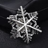 NZ Bridal Snowflake Alloy Zine Wedding Brooch With Imitation Pearl Jewelry Accessories