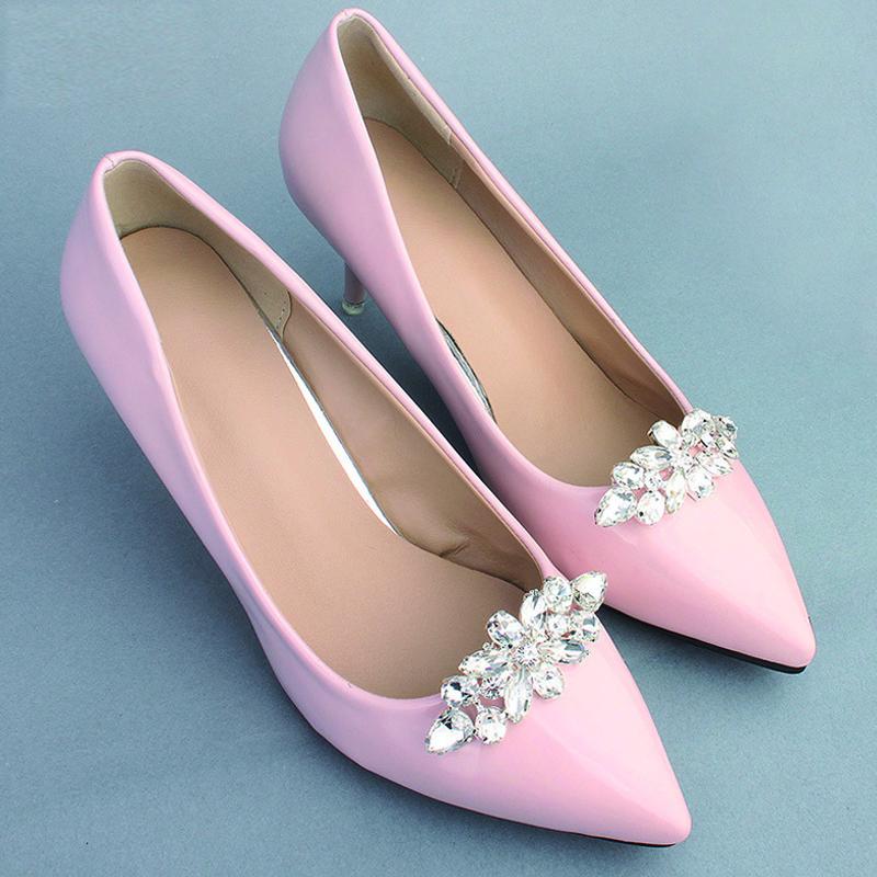 NZ Bridal 1 Pair Wedding Shoe Clip Hand-studded Rhinestone Shoes Buckle Accessories