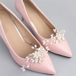 NZ Bridal 1 Pair Detachable Shoe Clip Imitation Pearl Rhinestone Wedding Shoes Buckle Accessories