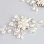 NZ Bridal 1 Pair Detachable Shoe Clip Imitation Pearl Rhinestone Wedding Shoes Buckle Accessories