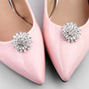 1 Pair Detachable Shoe Clip Round Rhinestone Wedding Shoes Buckle Accessories