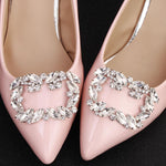 NZ Bridal 1 Pair Rectangle Detachable Shoe Clip Rhinestone DIY Wedding Shoes Buckle Accessories