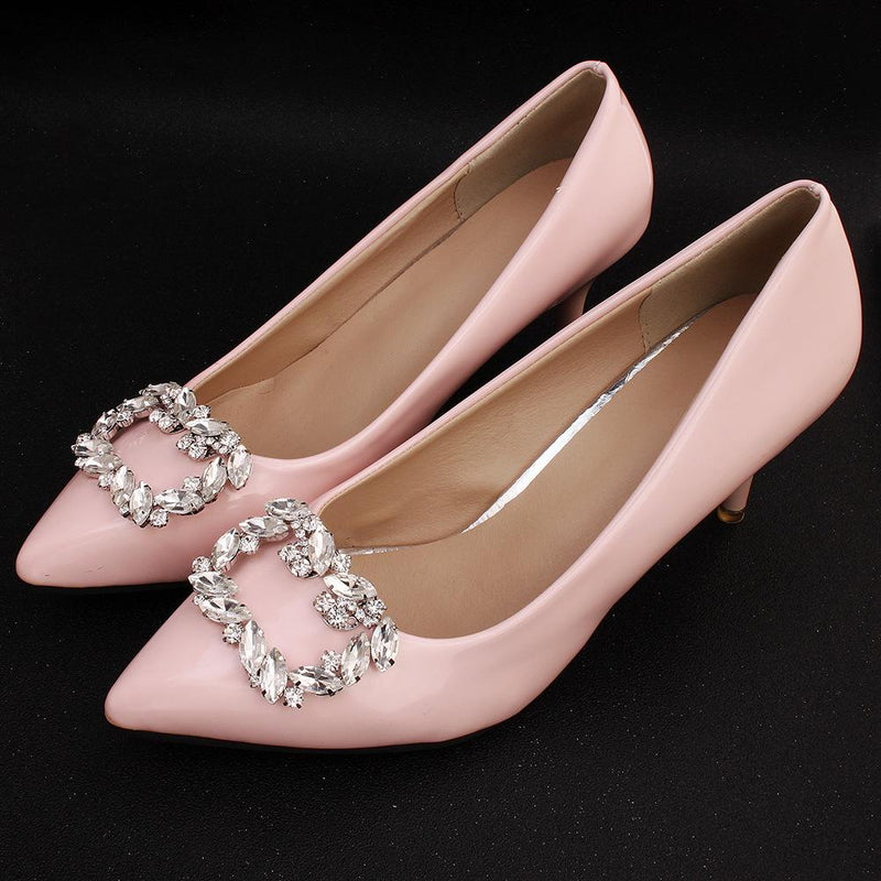 NZ Bridal 1 Pair Rectangle Detachable Shoe Clip Rhinestone DIY Wedding Shoes Buckle Accessories
