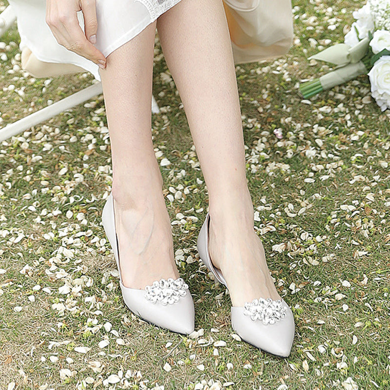 1 Pair DIY Glass Rhinestone Wedding Shoes Buckle