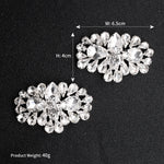 NZ Bridal 1 Pair Detachable Oval Rhinestone Shoe Clip Wedding Shoes Buckle Accessories