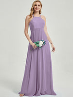 Floor length halter neckline Bridesmaid Dress