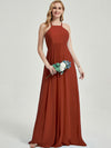 Floor length halter neckline Bridesmaid Dress