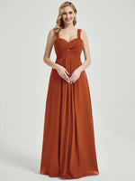 Orange Chiffon Bridesmaid Dress Rosalind