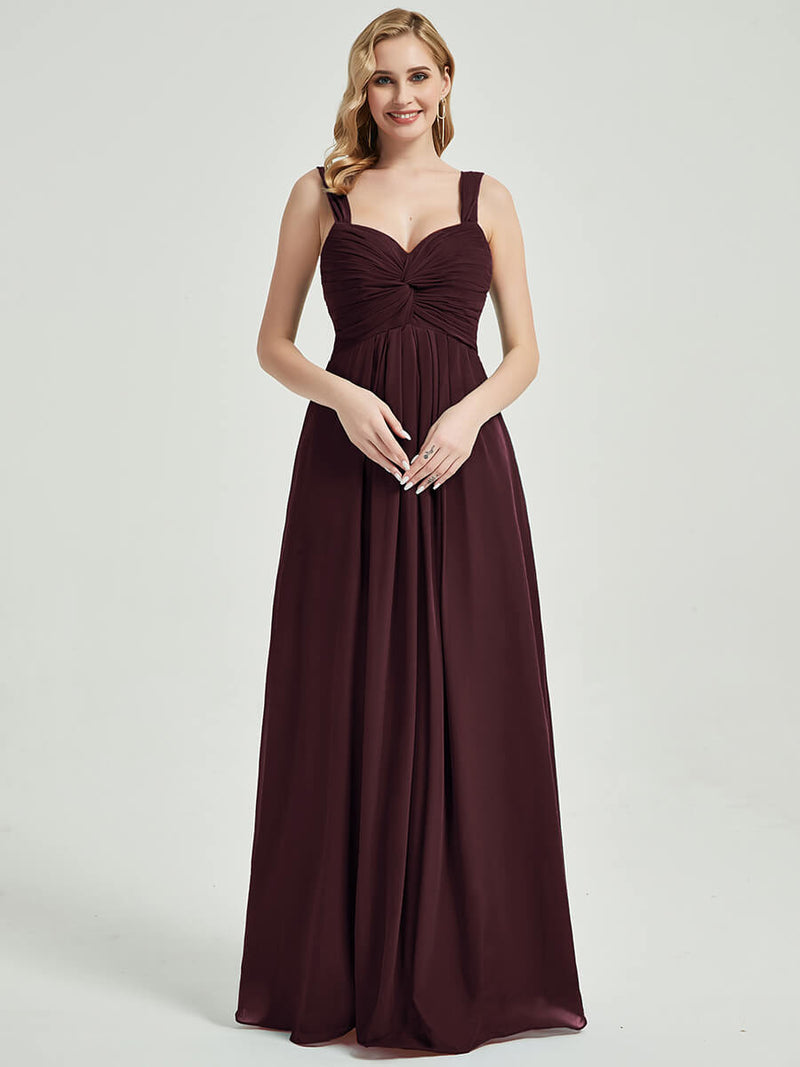 Cabernet Chiffon Fabric Bridesmaid Dress 