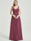 Mulberry Chiffon Fabric Bridesmaid Dress