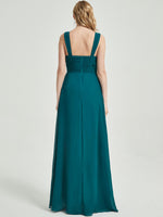 Teal Bridesmaid Dress With Sweetheart Neckline