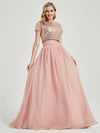 Dusty Pink Chiffon Separate Rustic Floor Length Bridesmaid Dress Skirt