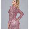 [Final Sale] Size M Dusty Rose Sequin Sleeves Mermaid Evening Dress Ratih