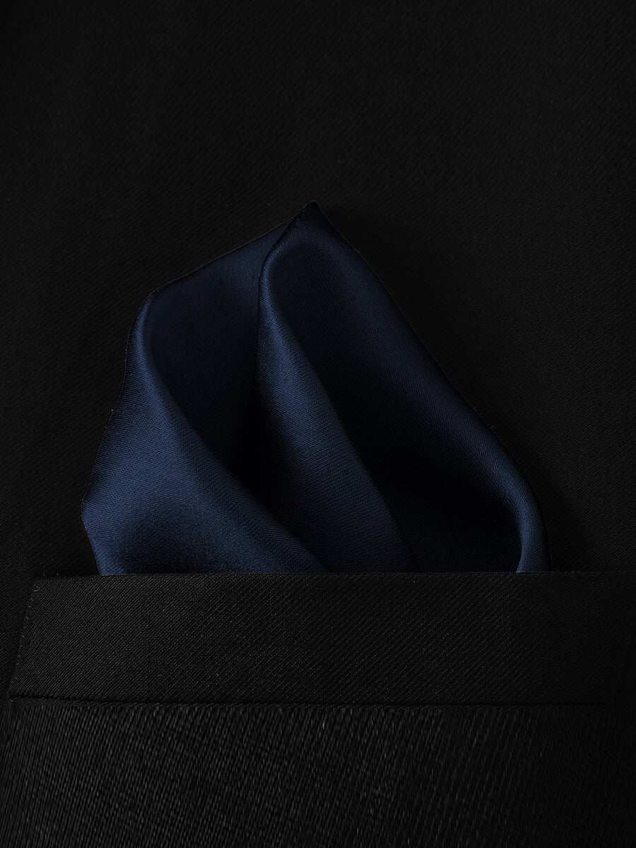 NZBridal Men's Pocket Square Handkerchief Dark Navy c