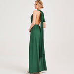 [Final Sale] Emerald Green Infinity Wrap Maxi Bridesmaid Dress
