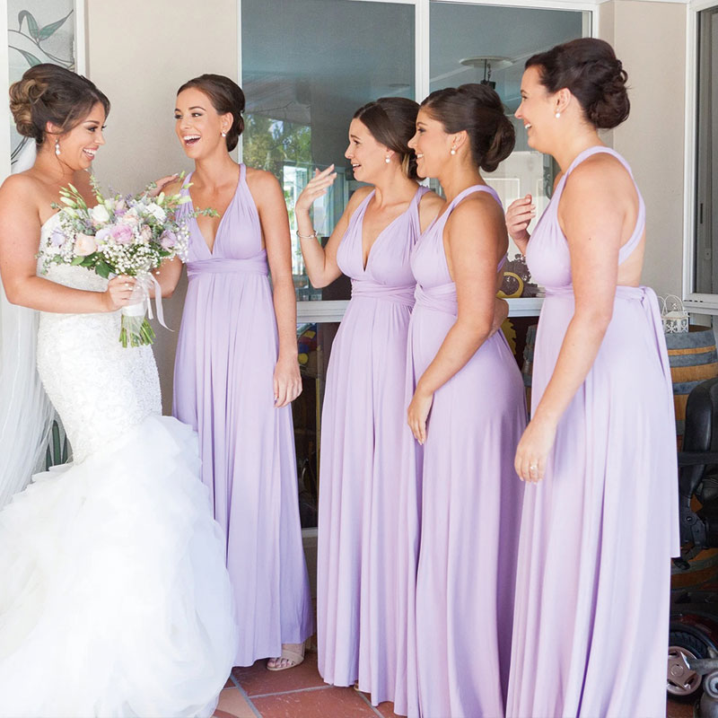 Dusty Purple Infinity Wrap Dresses NZ Bridal Convertible Bridesmaid Dress One Dress Endless possibilities