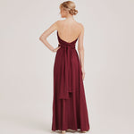 Wine Red Infinity Wrap Dresses NZ Bridal Convertible Bridesmaid Dress One Dress Endless possibilities