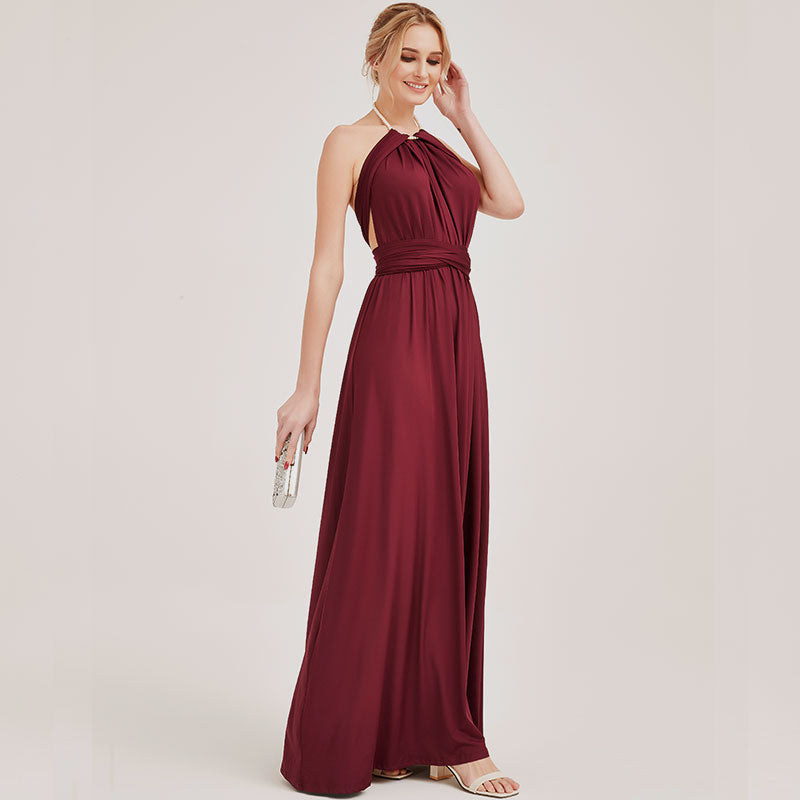 Wine Red Multiway Wrap Bandage Endless Way Maroon Color One Piece Convertible Bridesmaid Dress Wine Red / Plus Size 2 (US 12~20) / One Bandeau Wine Red Multiway Wrap Bandage Endless Way Maroon Color One Piece Convertible Bridesmaid Dress Wine Red / Plus Size 2 (US 12~20) / One Bandeau