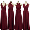 [Final Sale] Wine Red Infinity Wrap Maxi Bridesmaid Dress