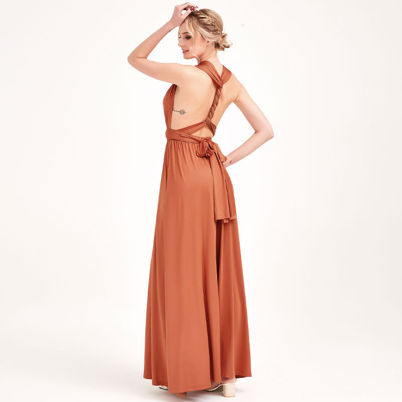 [Final Sale]Burnt Orange Infinity Bridesmaid Dress - Lucia from NZ Bridal