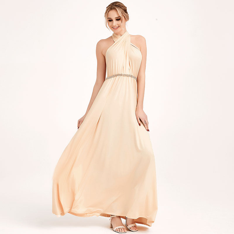 [Final Sale] Champagne Infinity Wrap Maxi Bridesmaid Dress