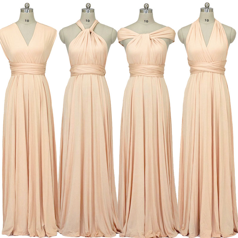 [Final Sale] Champagne Infinity Wrap Maxi Bridesmaid Dress