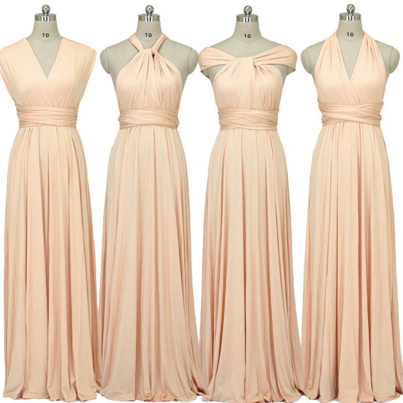 champagne color infinity dress Made in USA Beige Champagne Infinity Dress Bridesmaid Convertible Dress