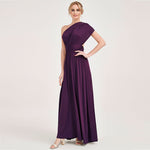 Dark Purple Wrap-around Bridesmaid Dresses Endless Way Convertible Maxi Dress