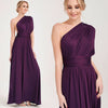 Dark Purple Wrap-around Bridesmaid Dresses Endless Way Convertible Maxi Dress