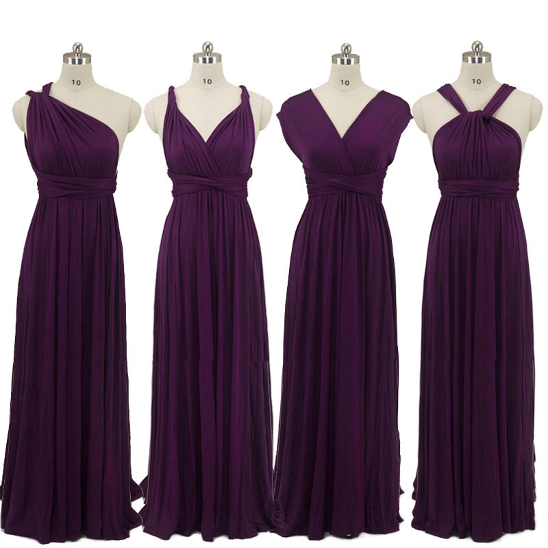 Dark Purple Infinity Wrap Dresses NZ Bridal Convertible Bridesmaid Dress One Dress Endless possibilities