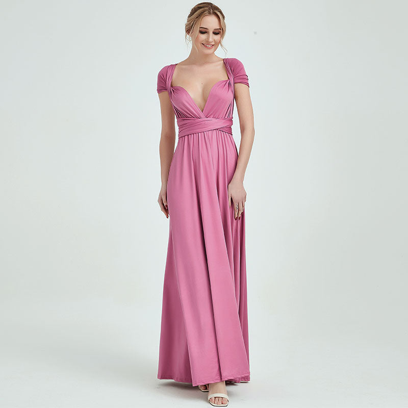 Dusty Rose Infinity Wrap Dresses NZ Bridal Convertible Bridesmaid Dress One Dress Endless possibilities