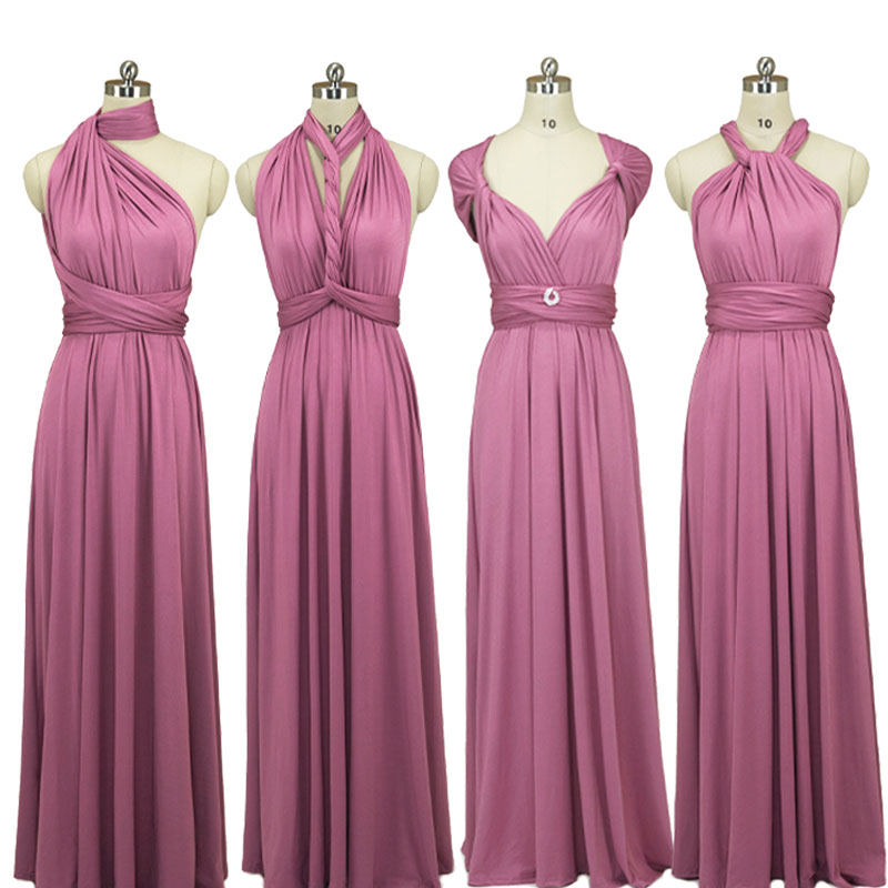 Dusty Rose Infinity Wrap Dresses NZ Bridal Convertible Bridesmaid Dress One Dress Endless possibilities